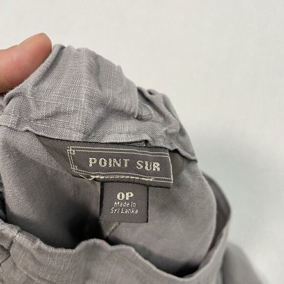 J. Crew Point Sur Linen Blend Cropped Wide Legs Pants Lilac Gray size 0 Petite - Picture 7 of 7